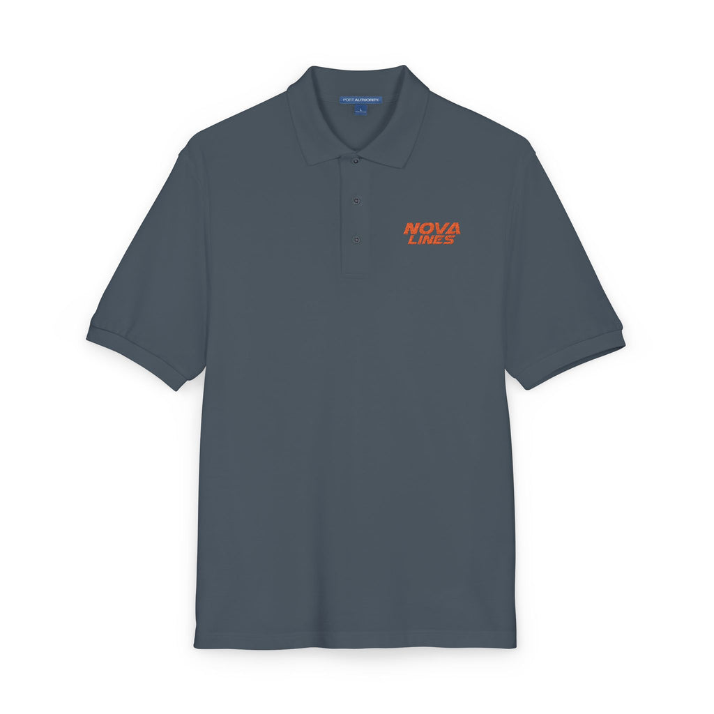 Embroidered 'Nova Lines" Logo Polo Shirt — Minimal Athletic Casual