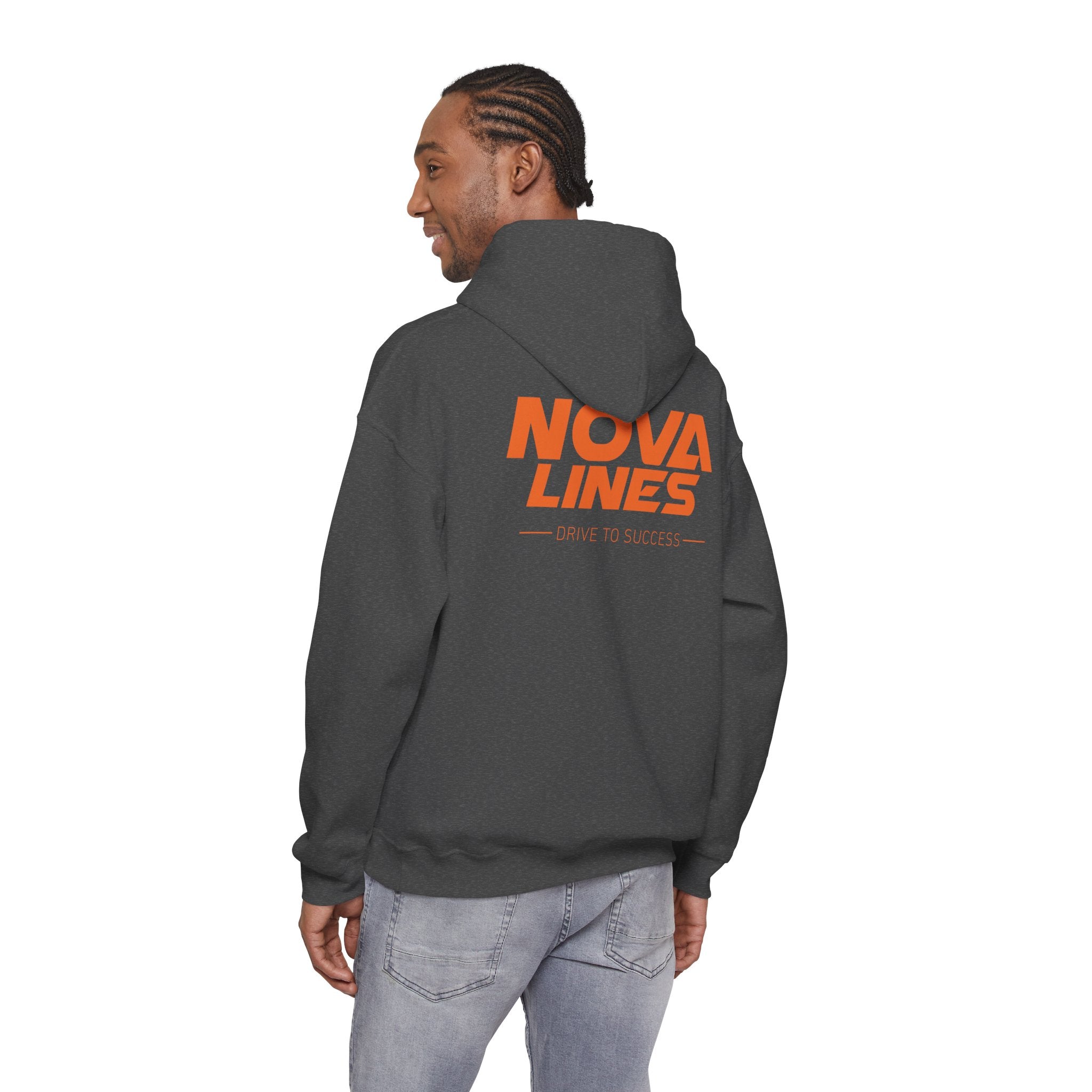 Nova Lines Logo Hoodie — Drive to Success Orange Pullover