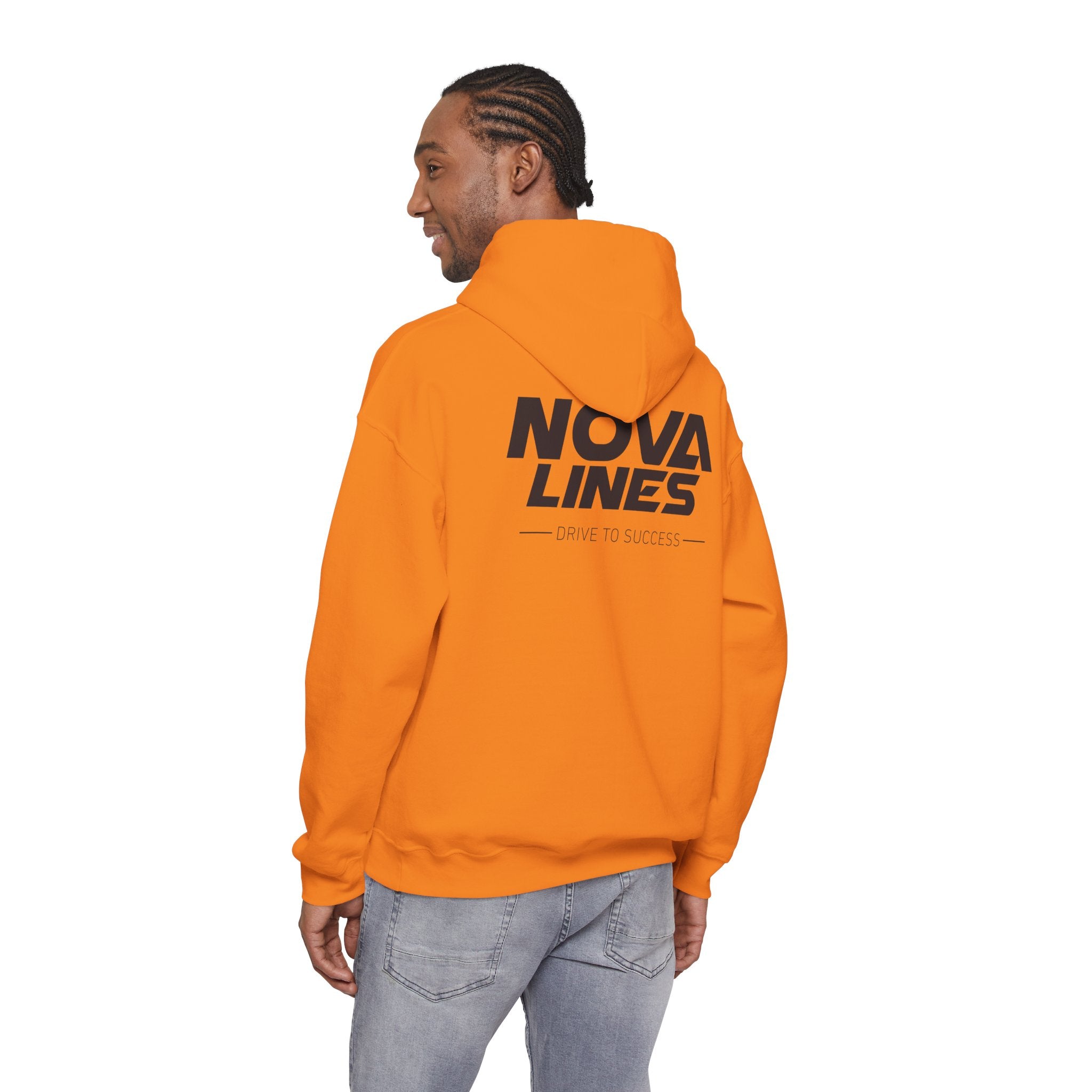 Nova Lines Logo Hoodie — Drive to Success Orange Pullover