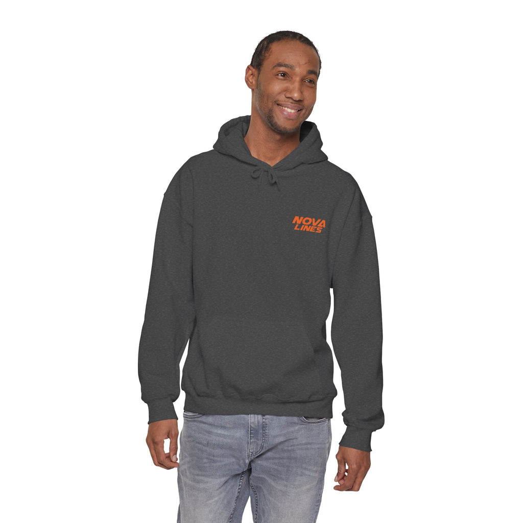 Nova Lines Logo Hoodie — Drive to Success Orange Pullover