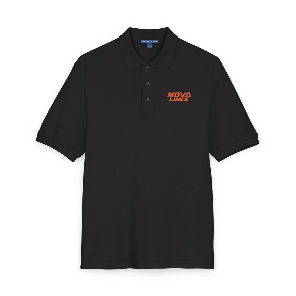 Embroidered 'Nova Lines" Logo Polo Shirt — Minimal Athletic Casual