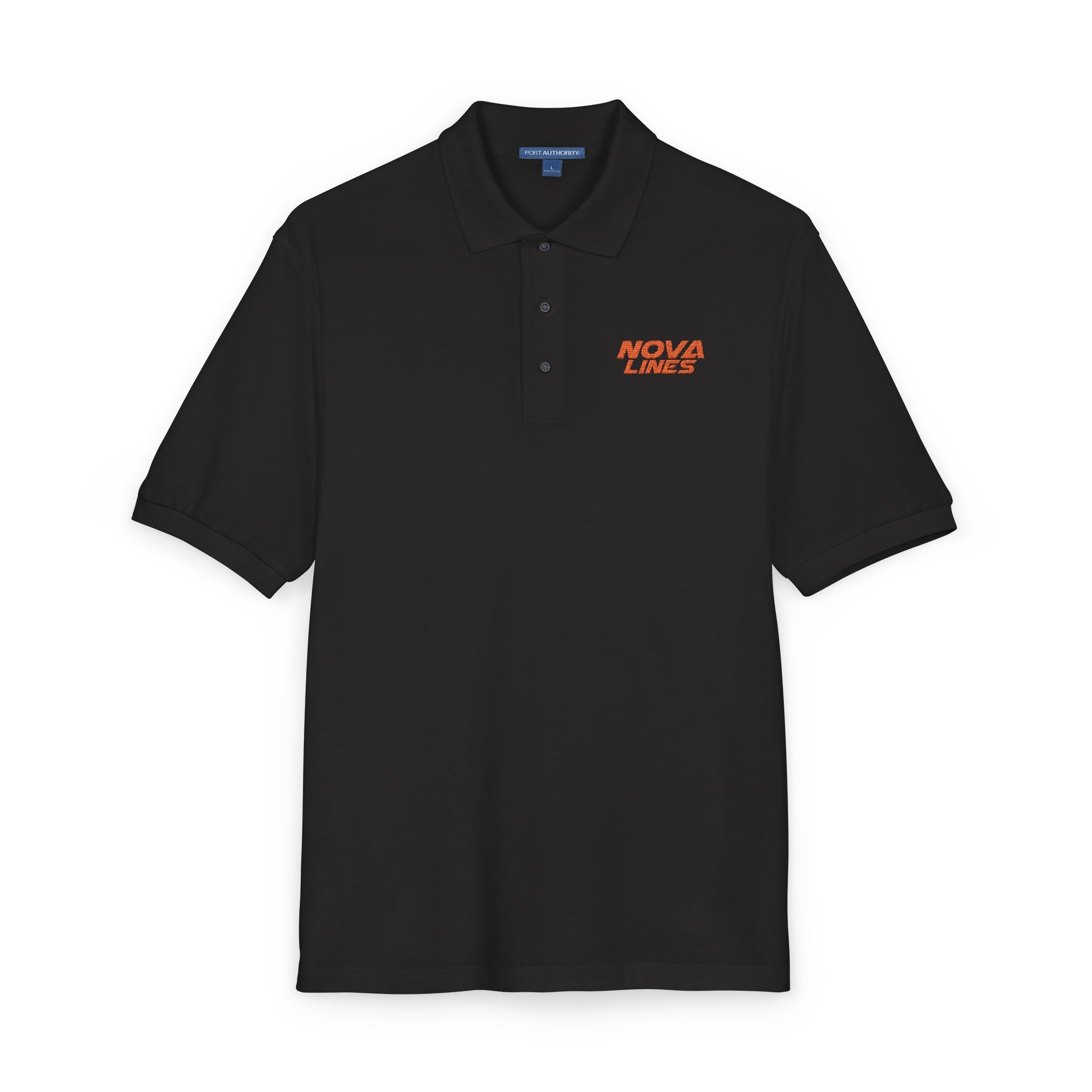 Embroidered 'Nova Lines" Logo Polo Shirt — Minimal Athletic Casual
