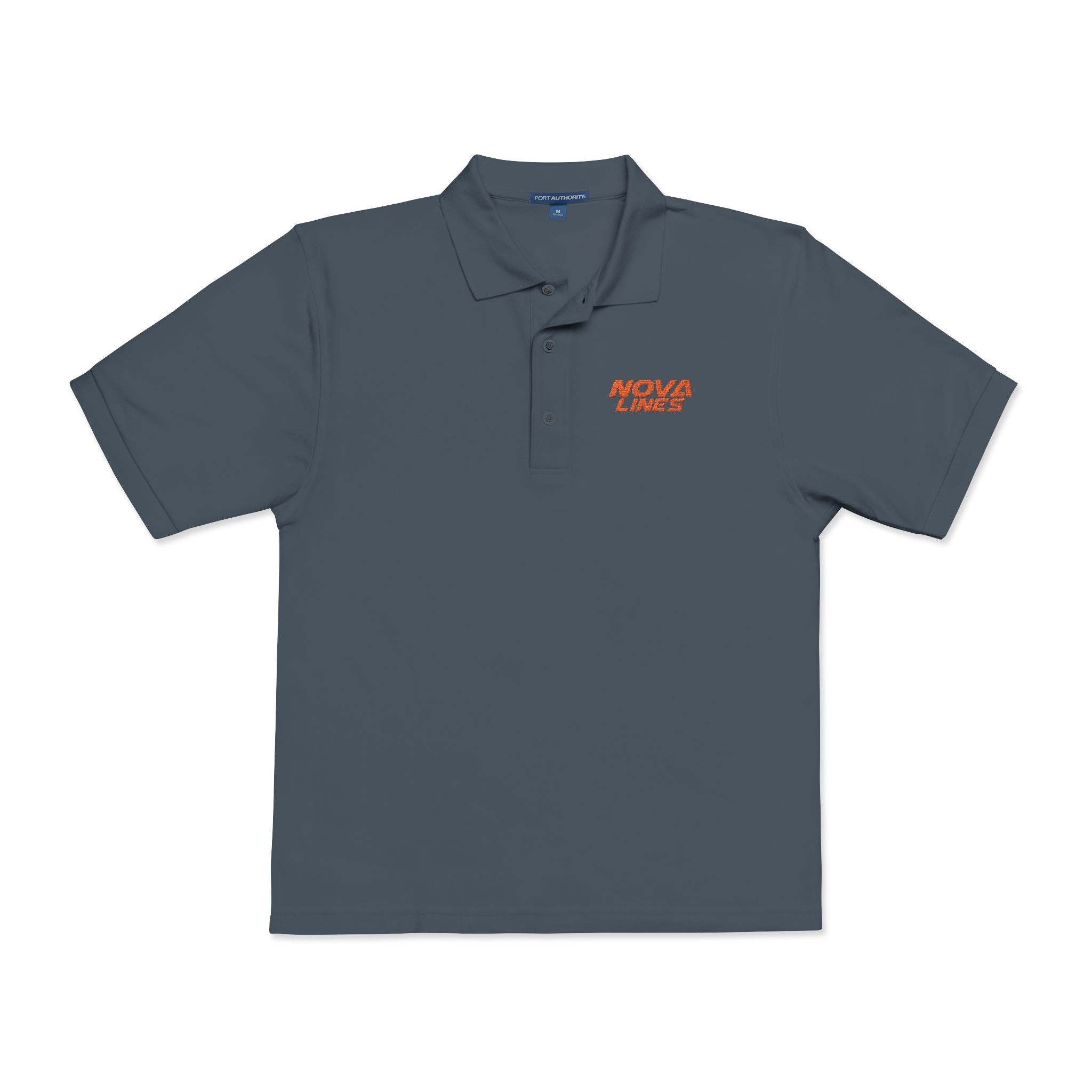 Embroidered 'Nova Lines" Logo Polo Shirt — Minimal Athletic Casual