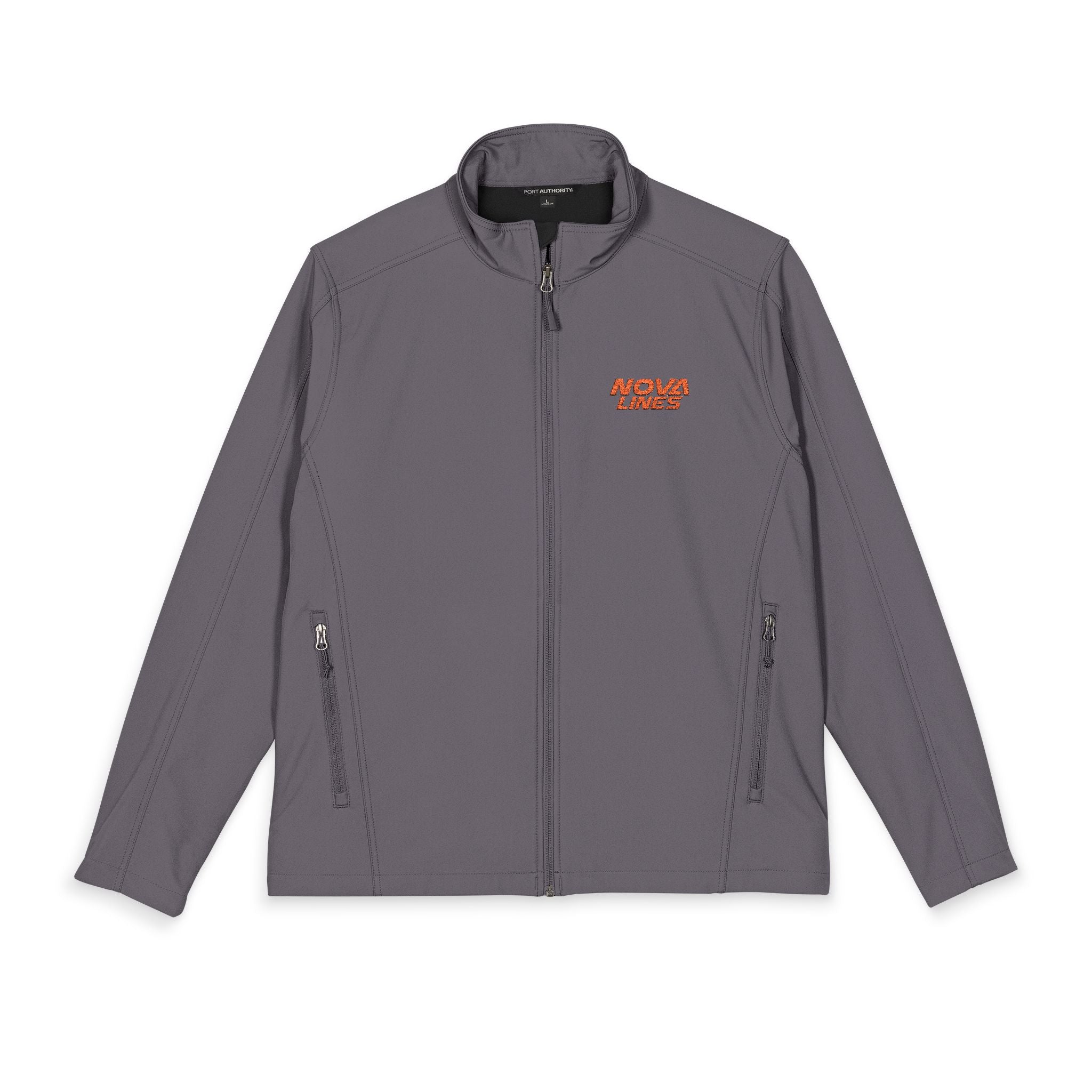 Embroidered Men's Soft Shell Jacket - Gray Port Authority Core