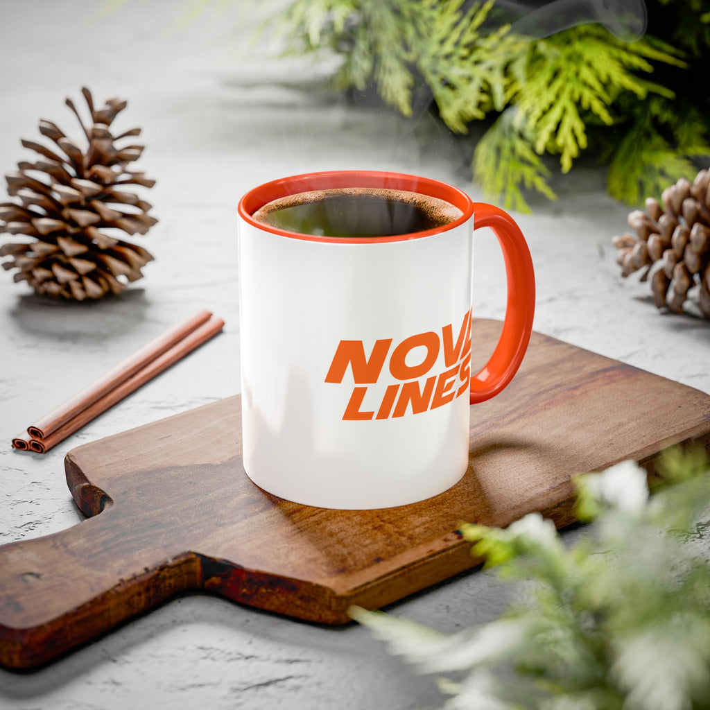 Nova Lines Logo Coffee Mug — Orange Accent Colorful Ceramic Mug (11oz, 15oz)
