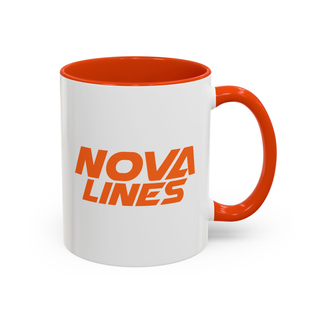 Nova Lines Logo Coffee Mug — Orange Accent Colorful Ceramic Mug (11oz, 15oz)