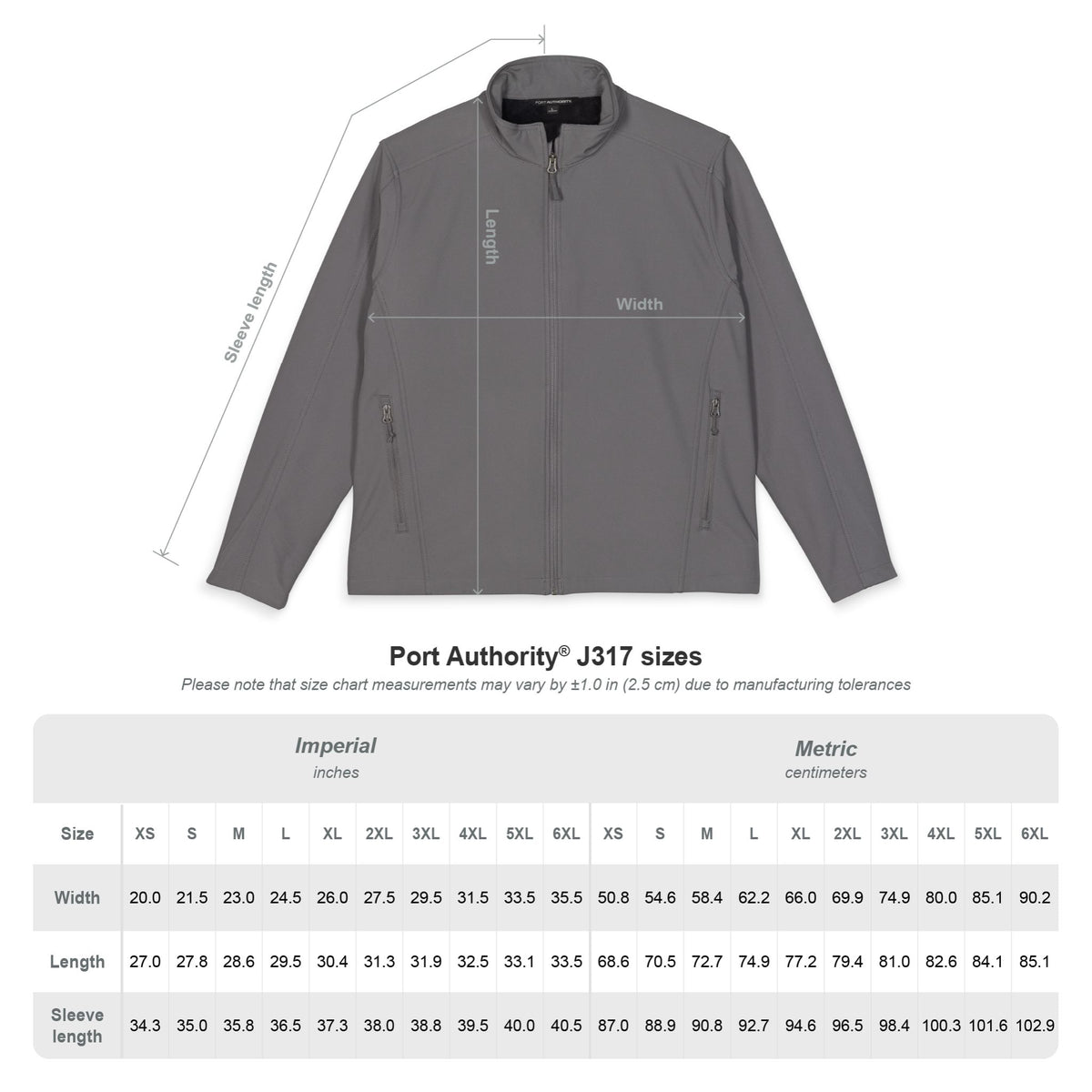 Embroidered Men's Soft Shell Jacket - Gray Port Authority Core