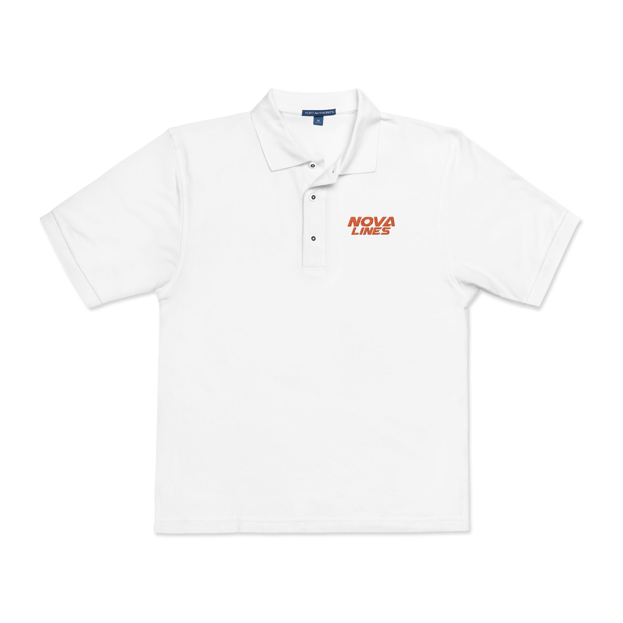 Embroidered 'Nova Lines" Logo Polo Shirt — Minimal Athletic Casual