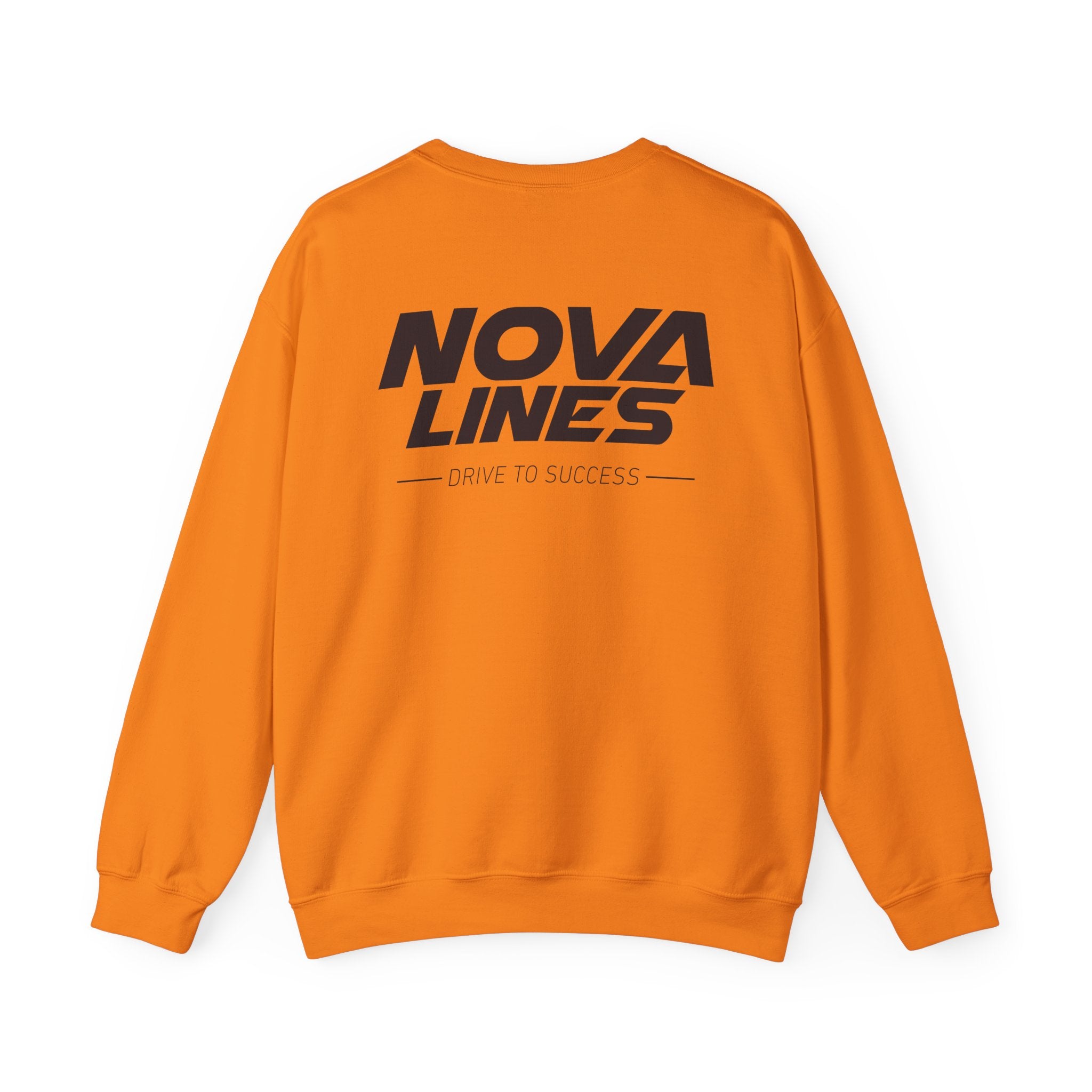 Nova Lines Crewneck Sweatshirt — Branded Logo Pullover (Drive to Success)