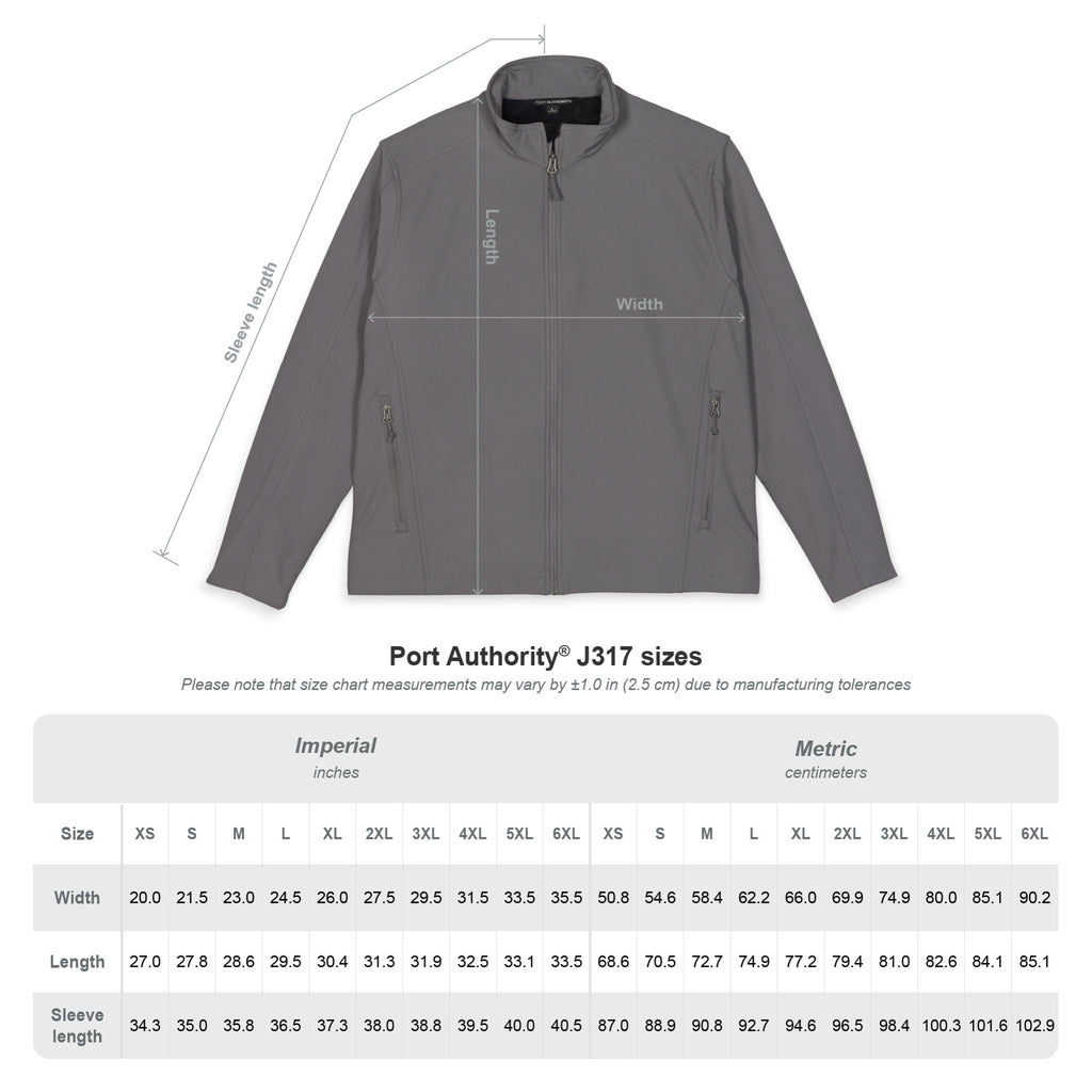 Embroidered Men's Soft Shell Jacket - Gray Port Authority Core
