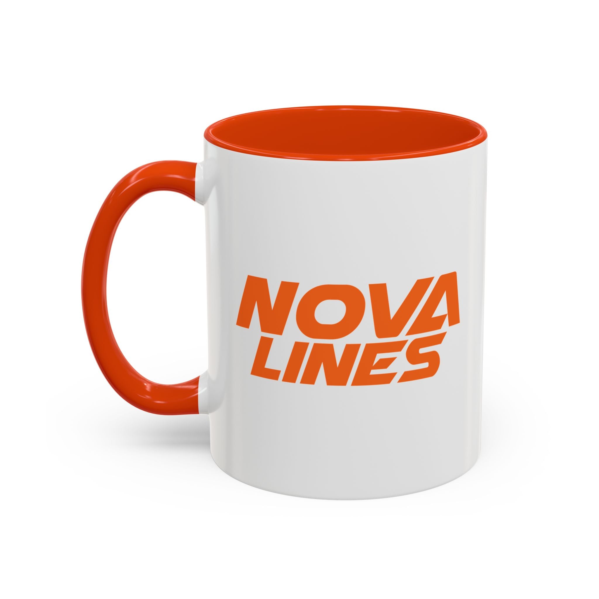Nova Lines Logo Coffee Mug — Orange Accent Colorful Ceramic Mug (11oz, 15oz)