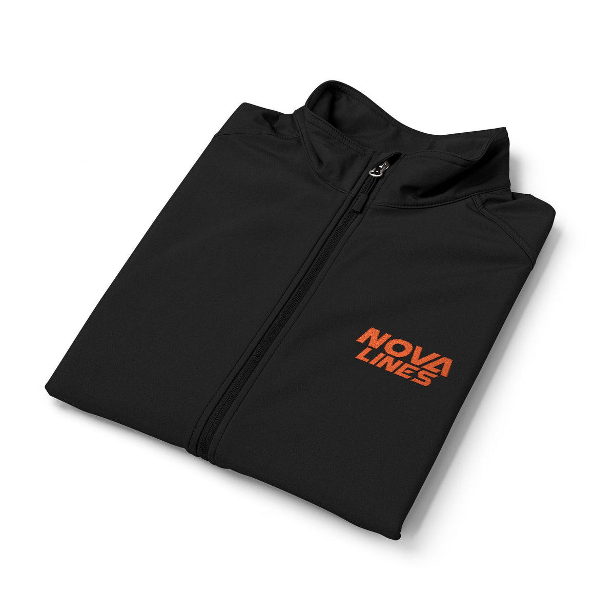 Men's Soft Shell Vest — Small Chest Nova Lines Orange Logo