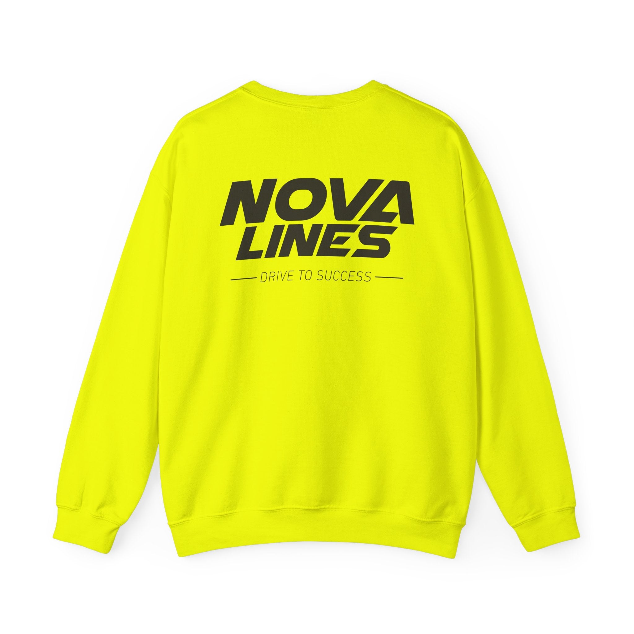 Nova Lines Crewneck Sweatshirt — Branded Logo Pullover (Drive to Success)