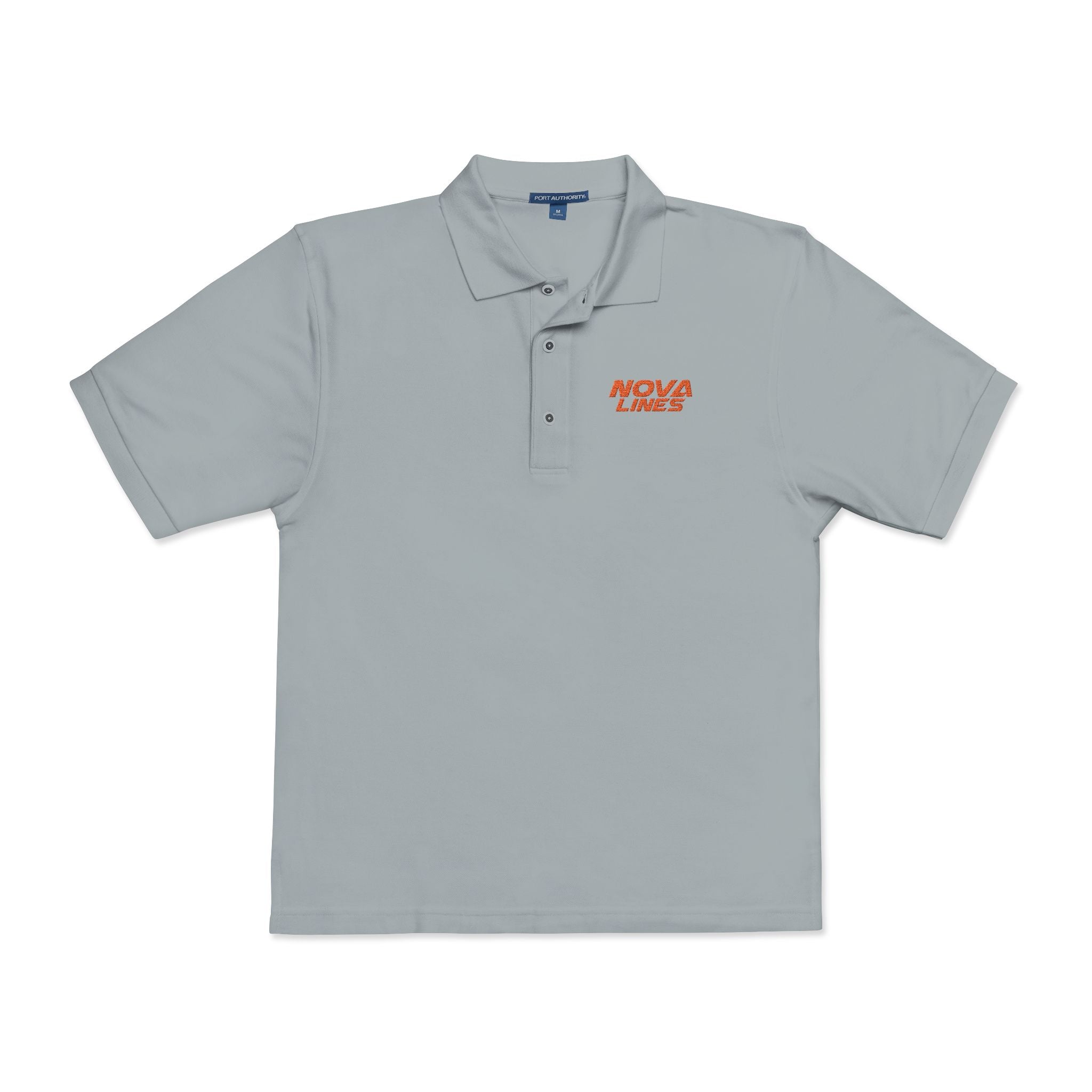 Embroidered 'Nova Lines" Logo Polo Shirt — Minimal Athletic Casual
