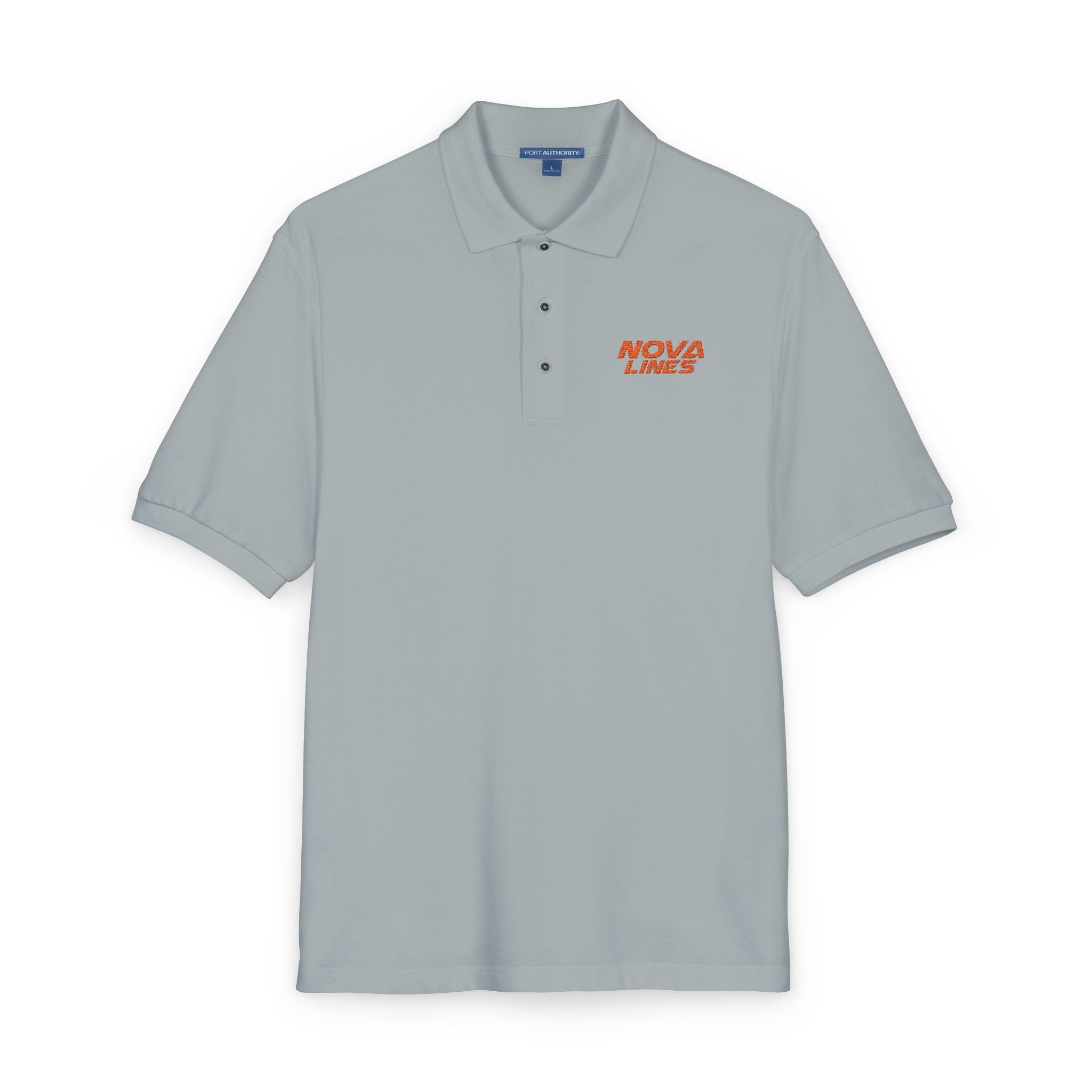 Embroidered 'Nova Lines" Logo Polo Shirt — Minimal Athletic Casual