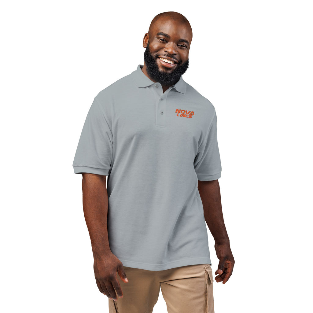 Embroidered 'Nova Lines" Logo Polo Shirt — Minimal Athletic Casual