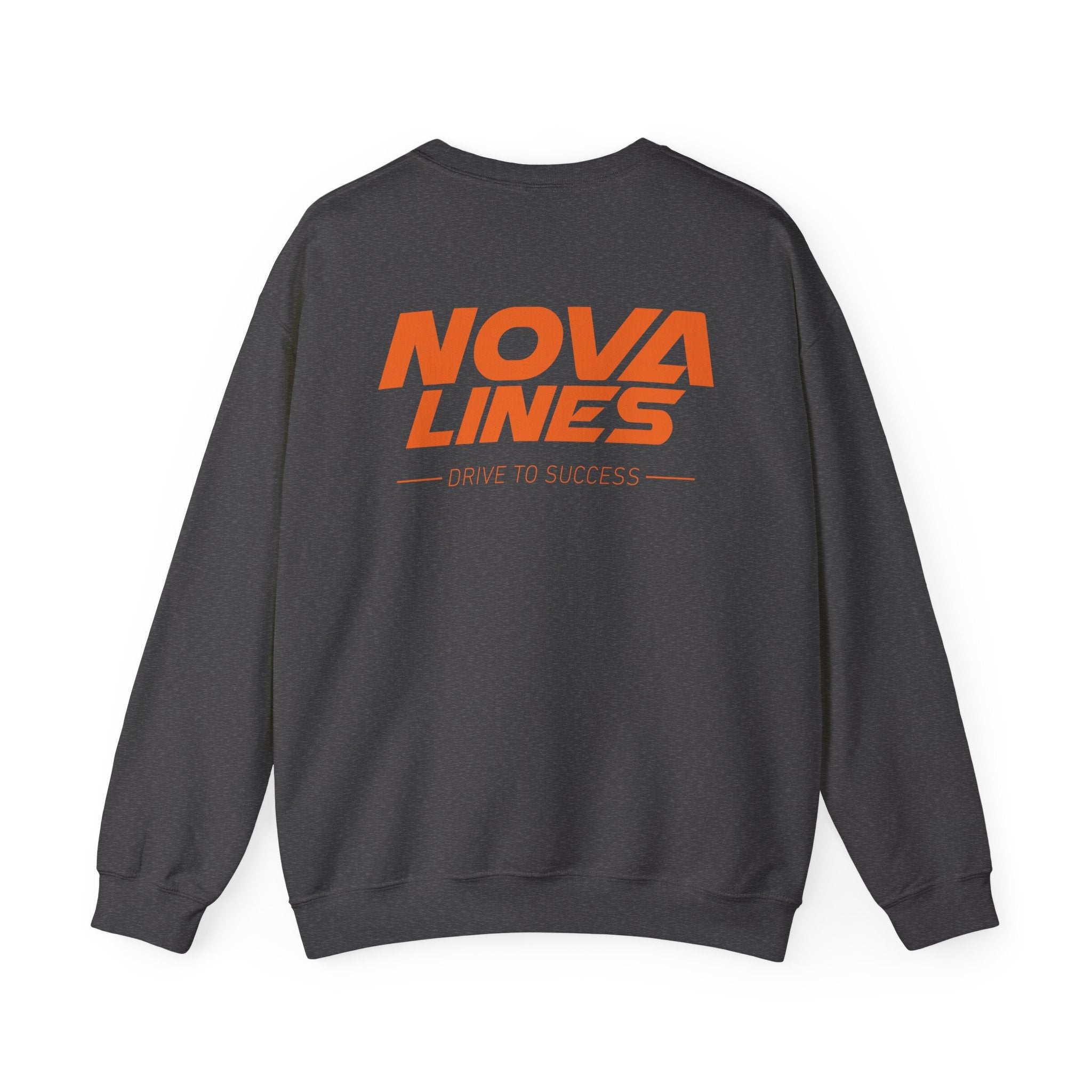 Nova Lines Crewneck Sweatshirt — Branded Logo Pullover (Drive to Success)