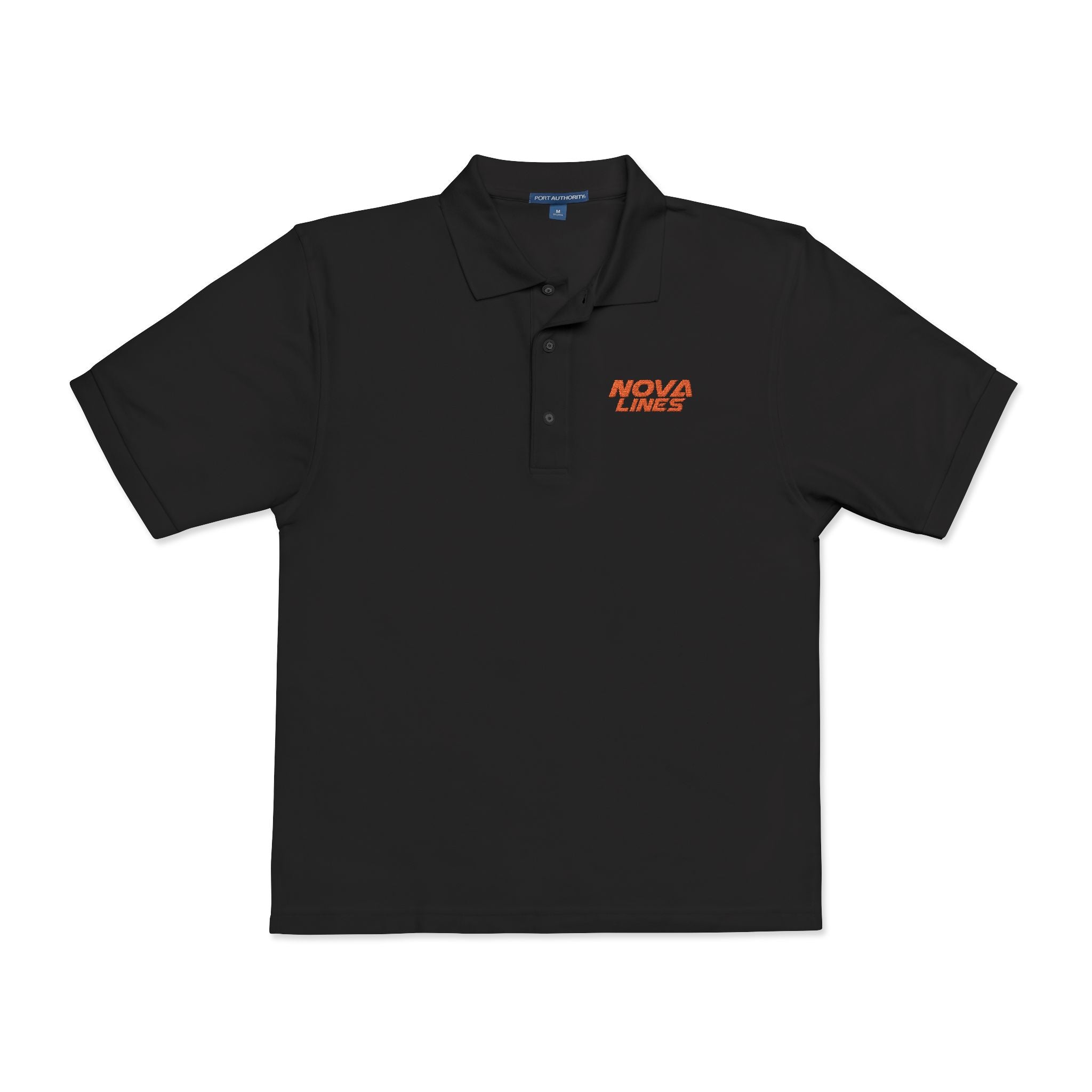 Embroidered 'Nova Lines" Logo Polo Shirt — Minimal Athletic Casual
