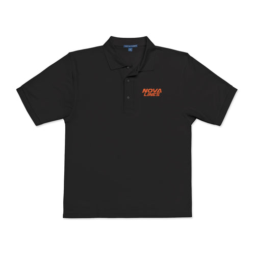 Embroidered 'Nova Lines" Logo Polo Shirt — Minimal Athletic Casual