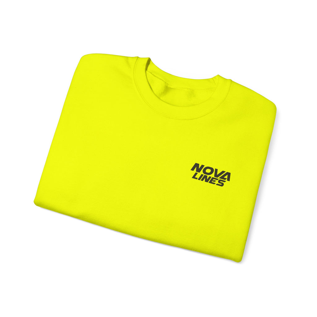 Nova Lines Crewneck Sweatshirt — Branded Logo Pullover (Drive to Success)