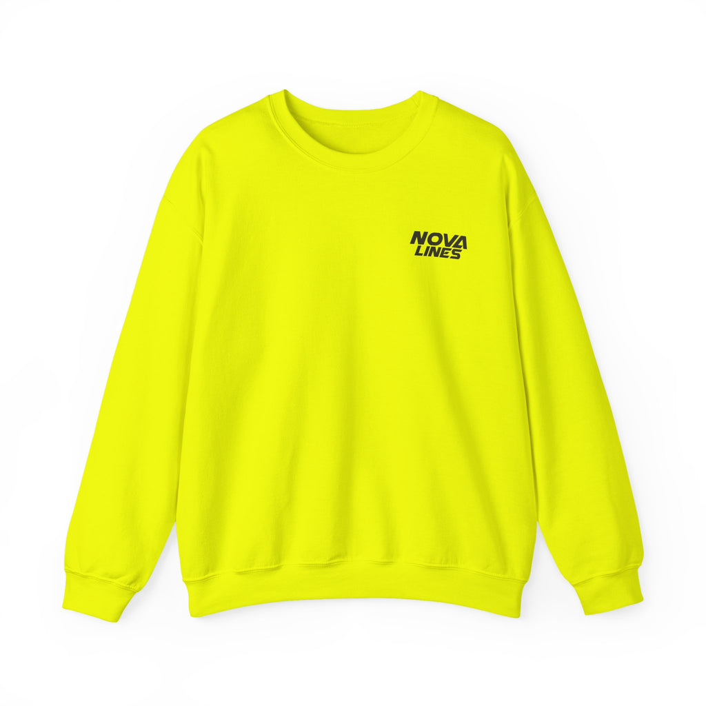 Nova Lines Crewneck Sweatshirt — Branded Logo Pullover (Drive to Success)