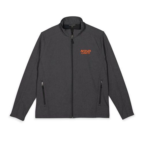 Embroidered Men's Soft Shell Jacket - Gray Port Authority Core