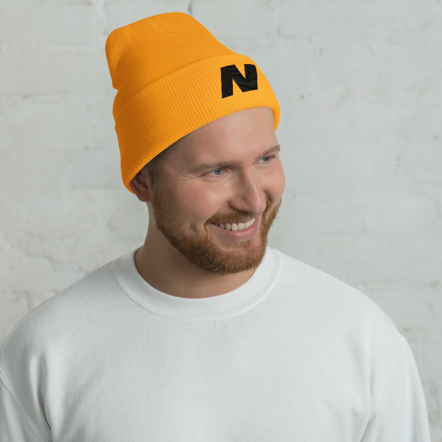 Orange Cuffed Beanie