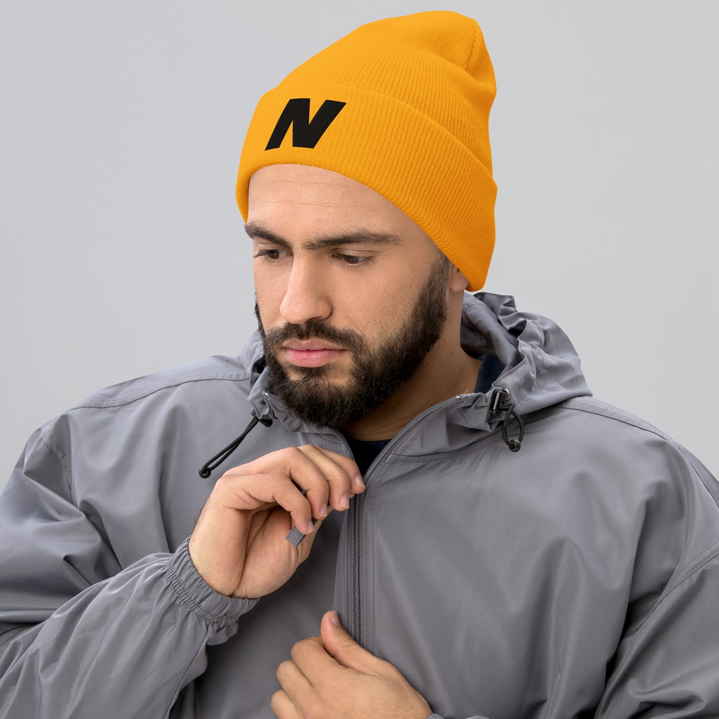 Orange Cuffed Beanie